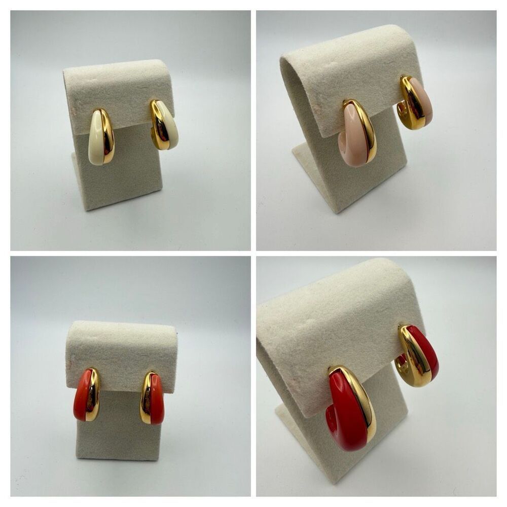 Kenneth Jay Lane 4-in-1 Interchangeable Earrings Versatile Designer Jewelry New